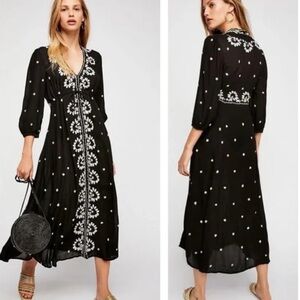 Embroidered Free People Dress